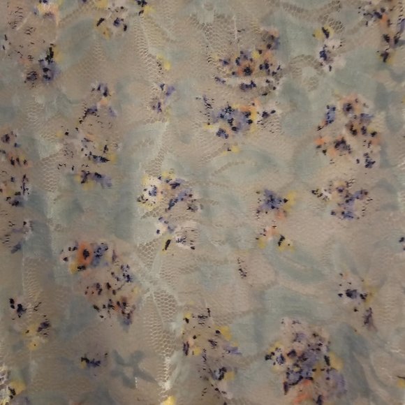 Love Reign Light Teal Lace Floral High Lo Dress - Picture 4 of 5